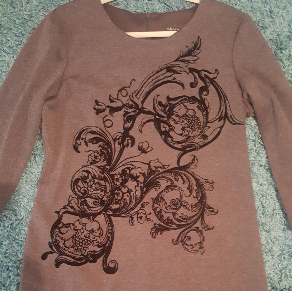 3/4 length sleeve cotton dress